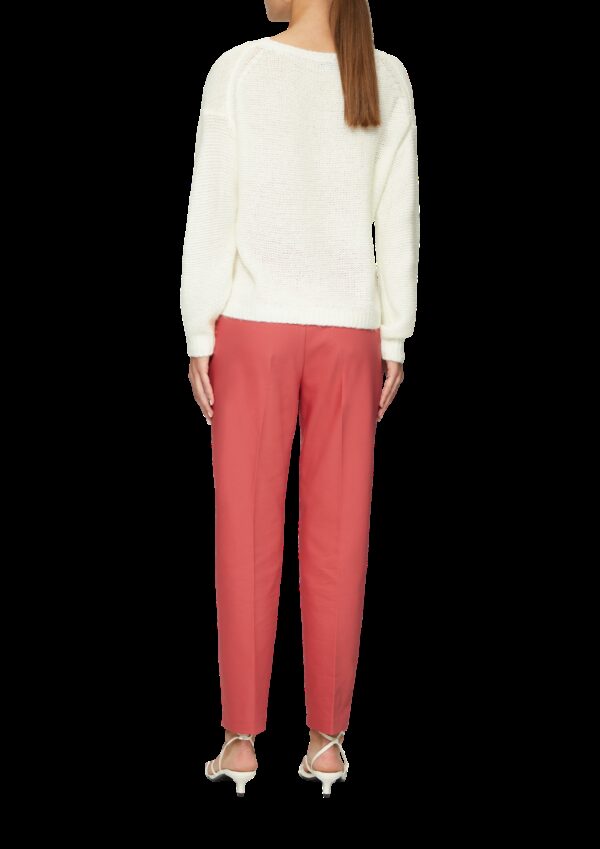 Locker gestrickter Pullover aus Alpakamix mit Love-Schriftzug