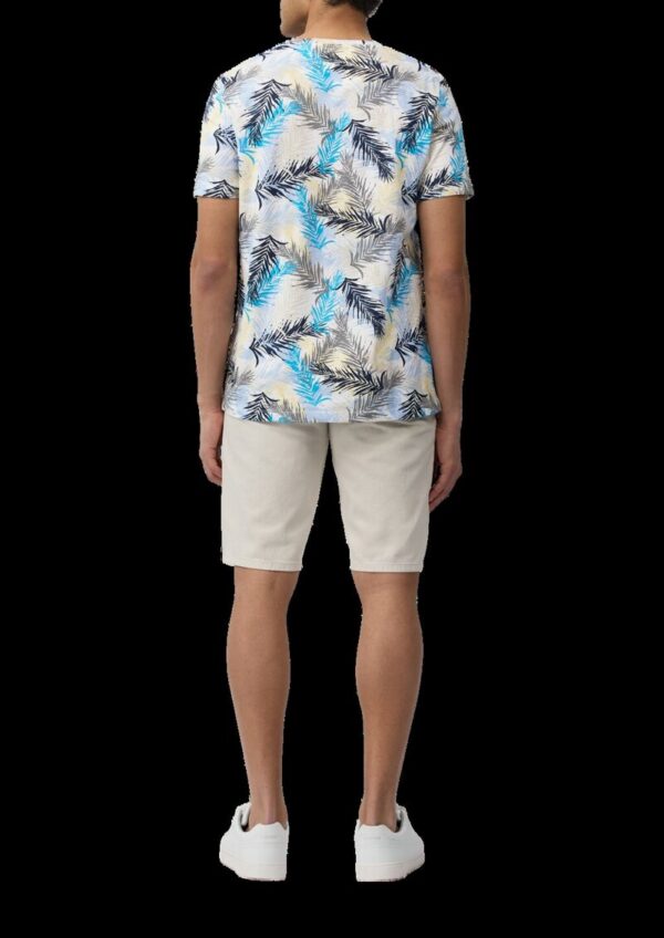 T-Shirt aus Leinenmix mit All-over-Print