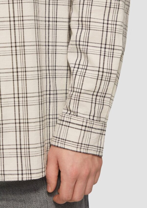 Regular Fit: Kariertes Struktur-Hemd aus Baumwolle