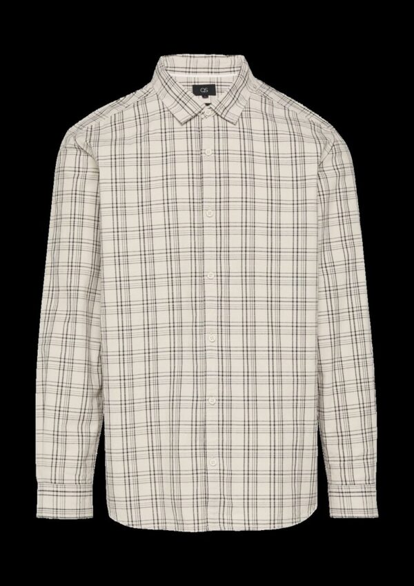 Regular Fit: Kariertes Struktur-Hemd aus Baumwolle