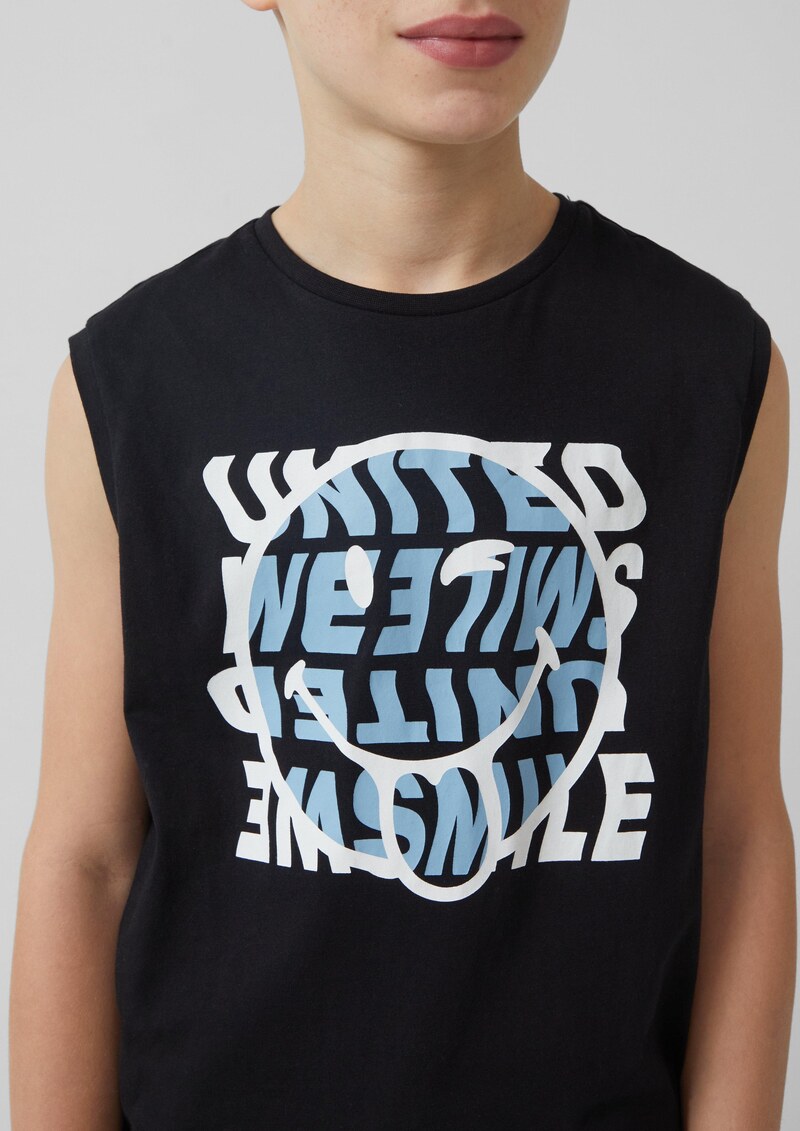 Ärmlloses Shirt mit Smiley®-Print