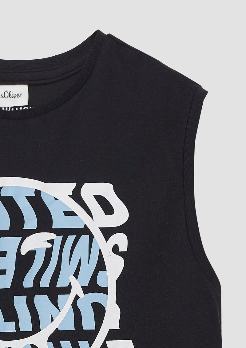 Ärmlloses Shirt mit Smiley®-Print