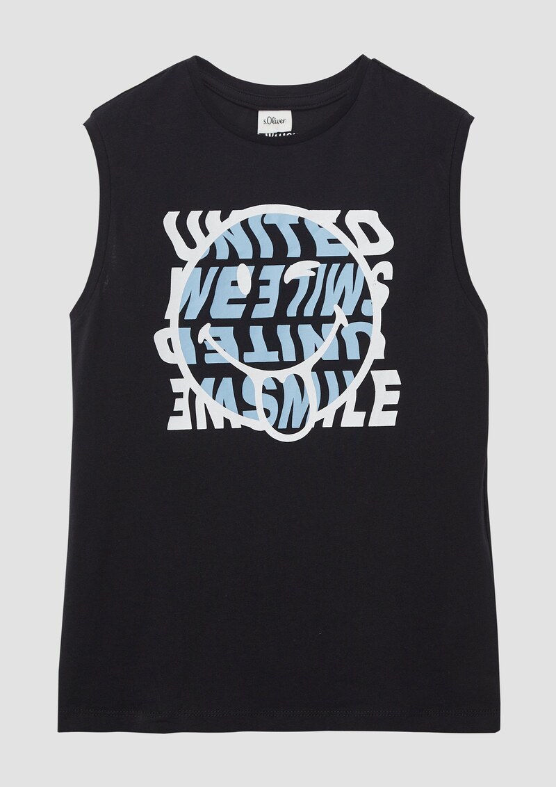 Ärmlloses Shirt mit Smiley®-Print