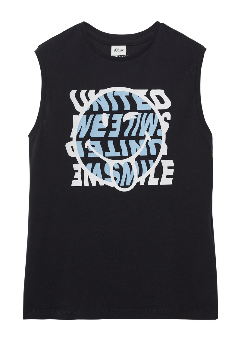 Ärmlloses Shirt mit Smiley®-Print