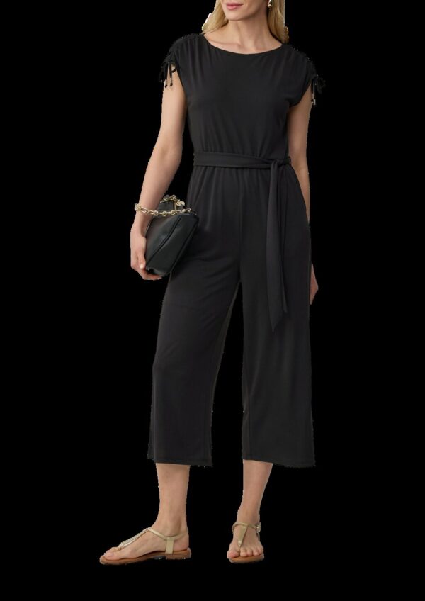 Jumpsuit aus Modalmix mit U-Boot-Ausschnitt