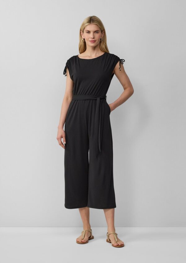 Jumpsuit aus Modalmix mit U-Boot-Ausschnitt