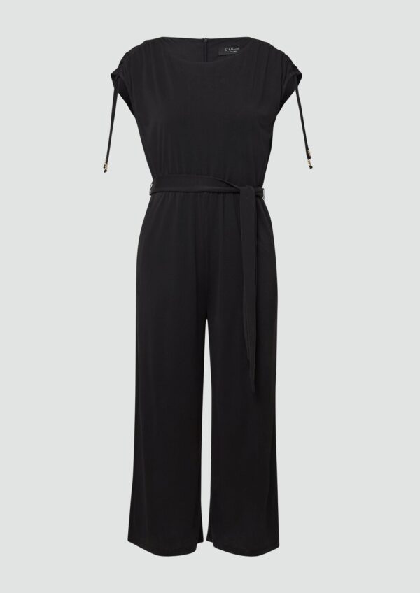 Jumpsuit aus Modalmix mit U-Boot-Ausschnitt