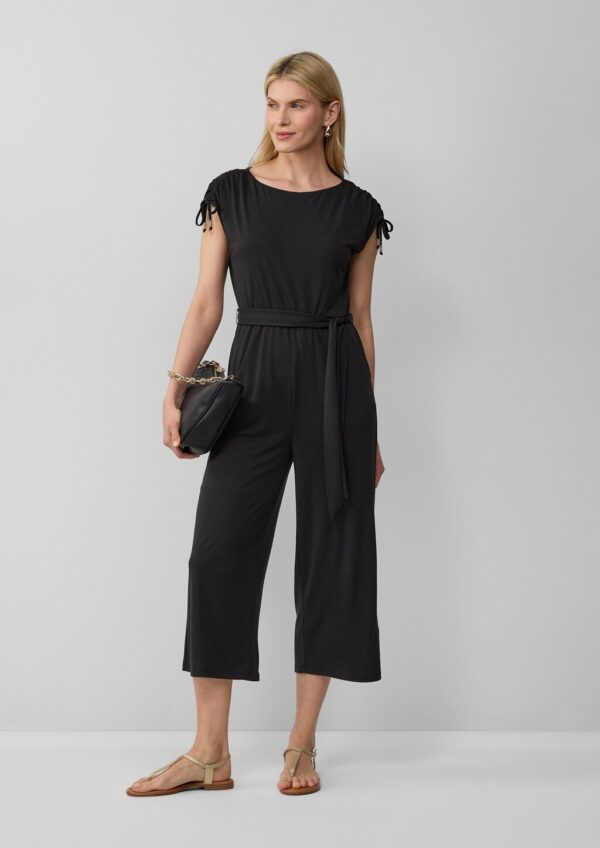 Jumpsuit aus Modalmix mit U-Boot-Ausschnitt
