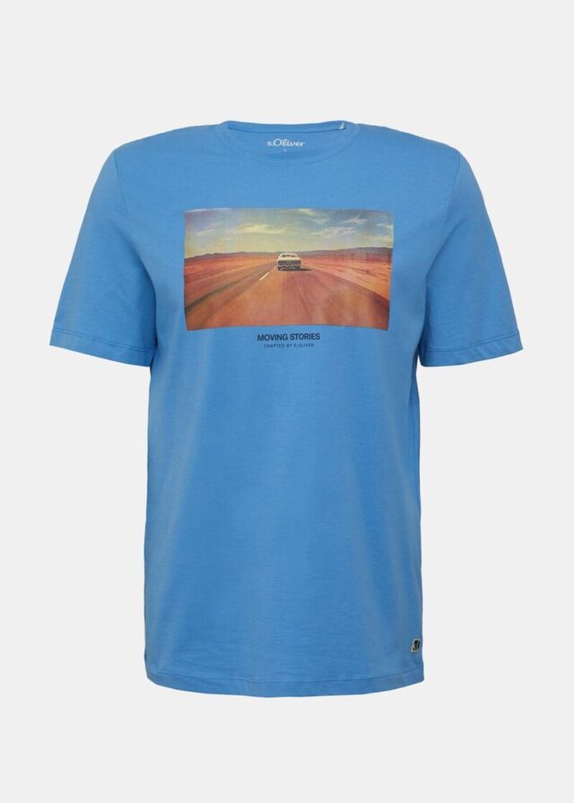 Baumwoll-T-Shirt mit Fotoprint