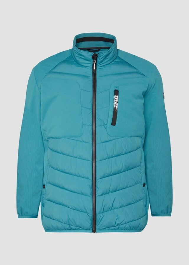 Materialmix-Jacke mit sportiven Kontrastdetails