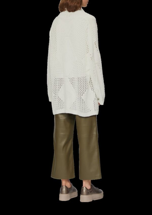 Oversized Cardigan mit Ajour-Muster