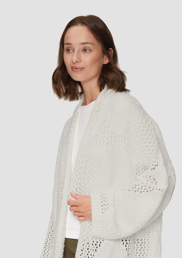 Oversized Cardigan mit Ajour-Muster