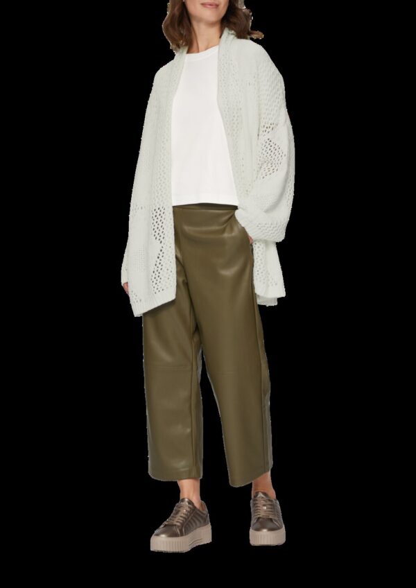 Oversized Cardigan mit Ajour-Muster