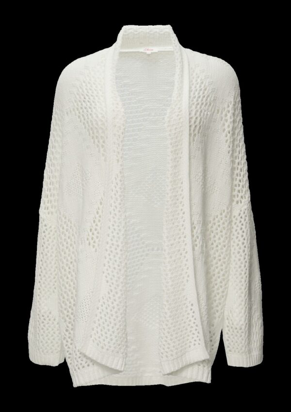 Oversized Cardigan mit Ajour-Muster