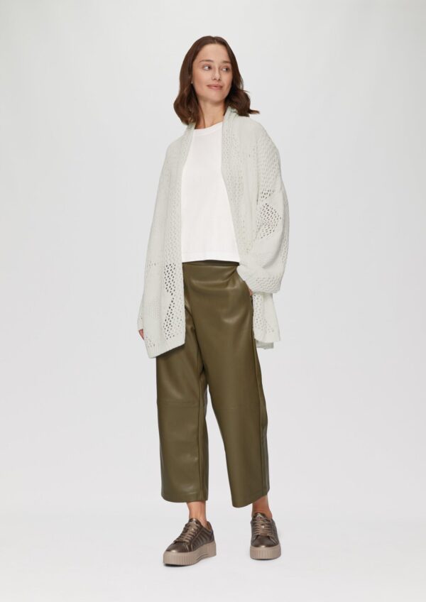 Oversized Cardigan mit Ajour-Muster