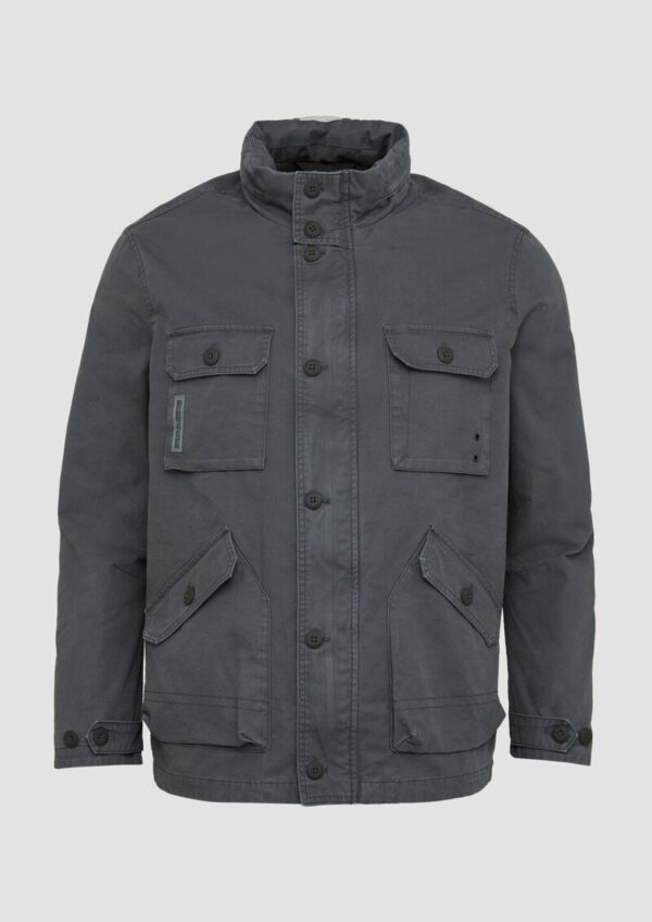 Jacke im Utility-Stil mit Kapuze im Kragen