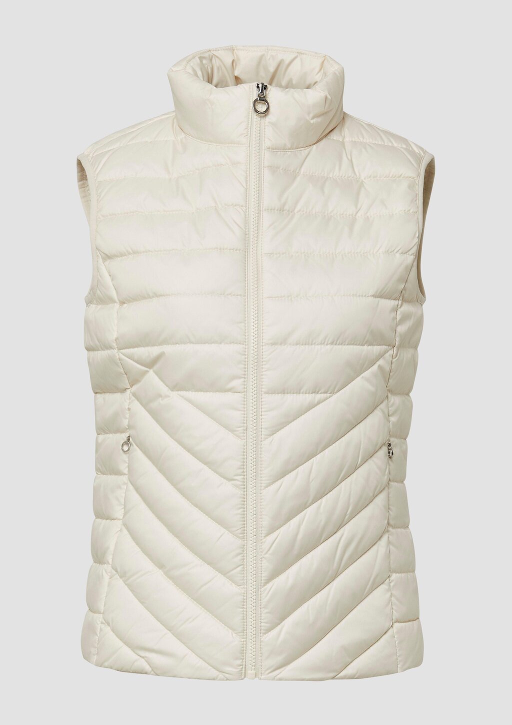 Leichte Steppweste mit Stehkragen und Packfunktion