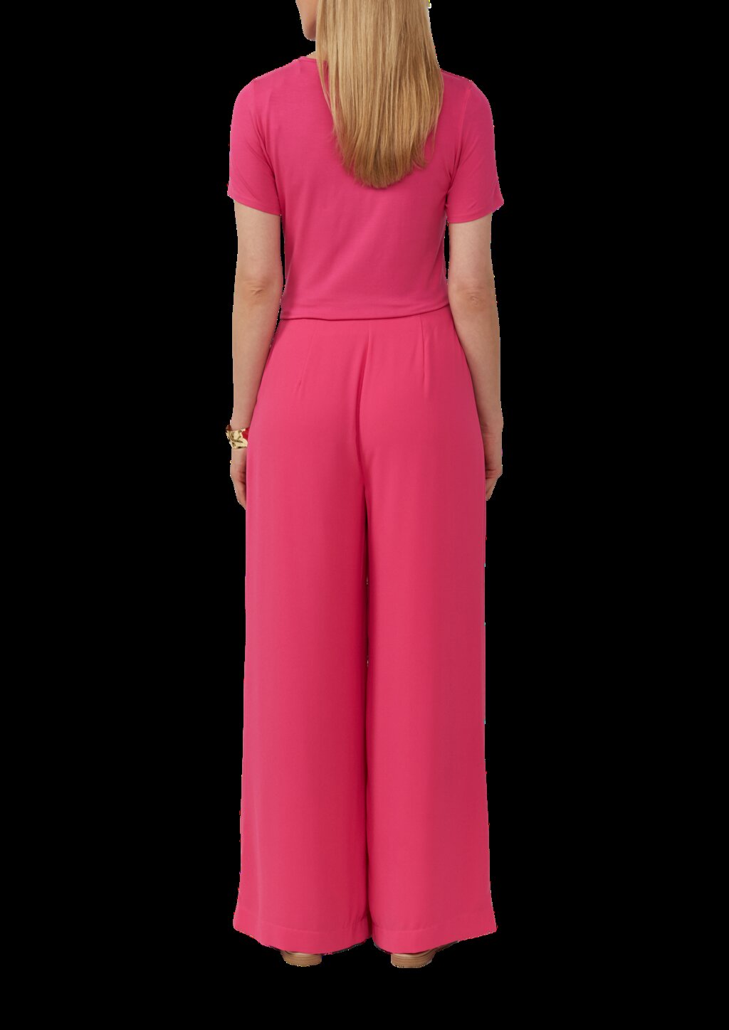 T-Shirt aus Viskosestretch mit Ringdetail