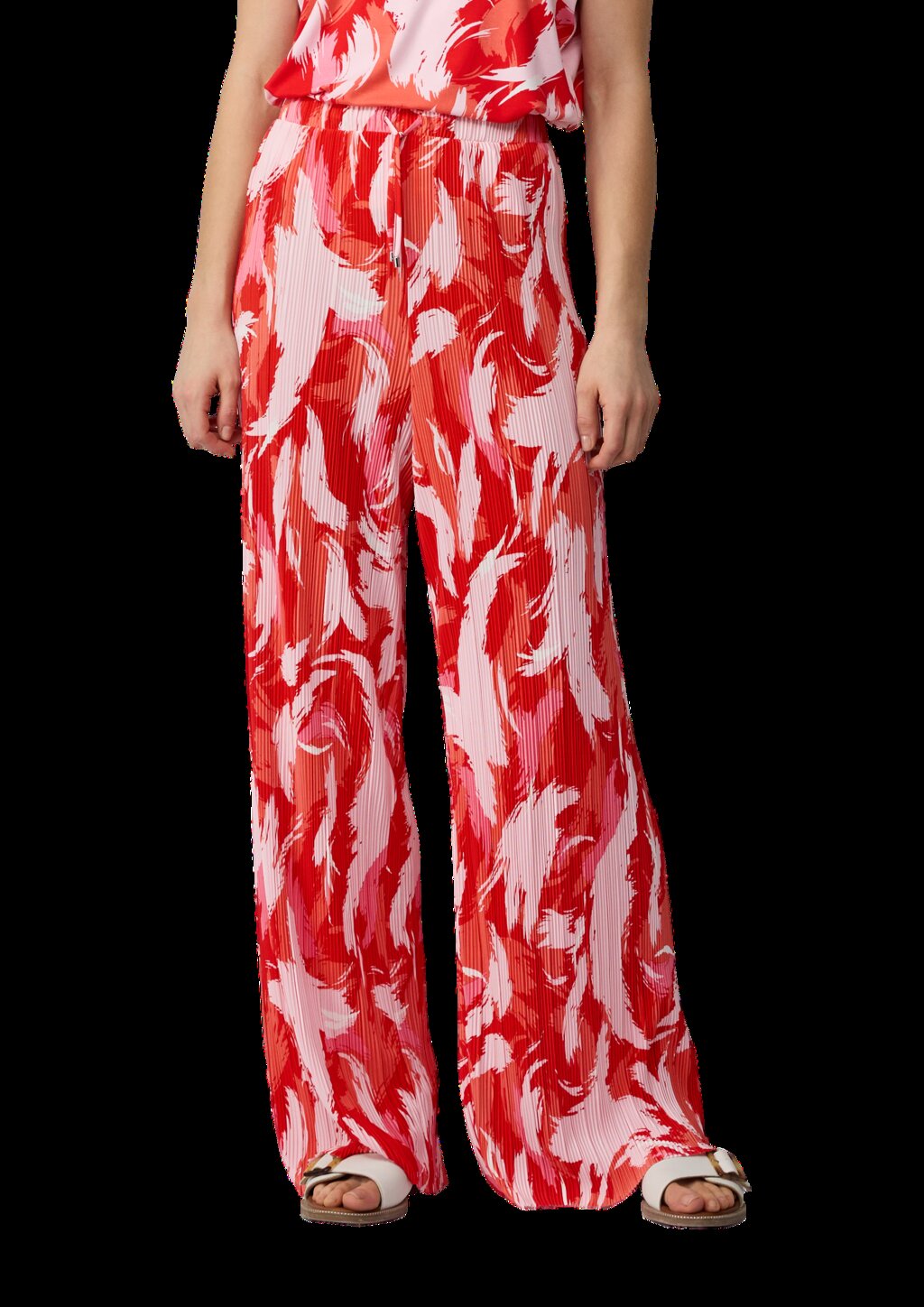 Plissierte Wide-Leg-Hose im Relaxed Fit