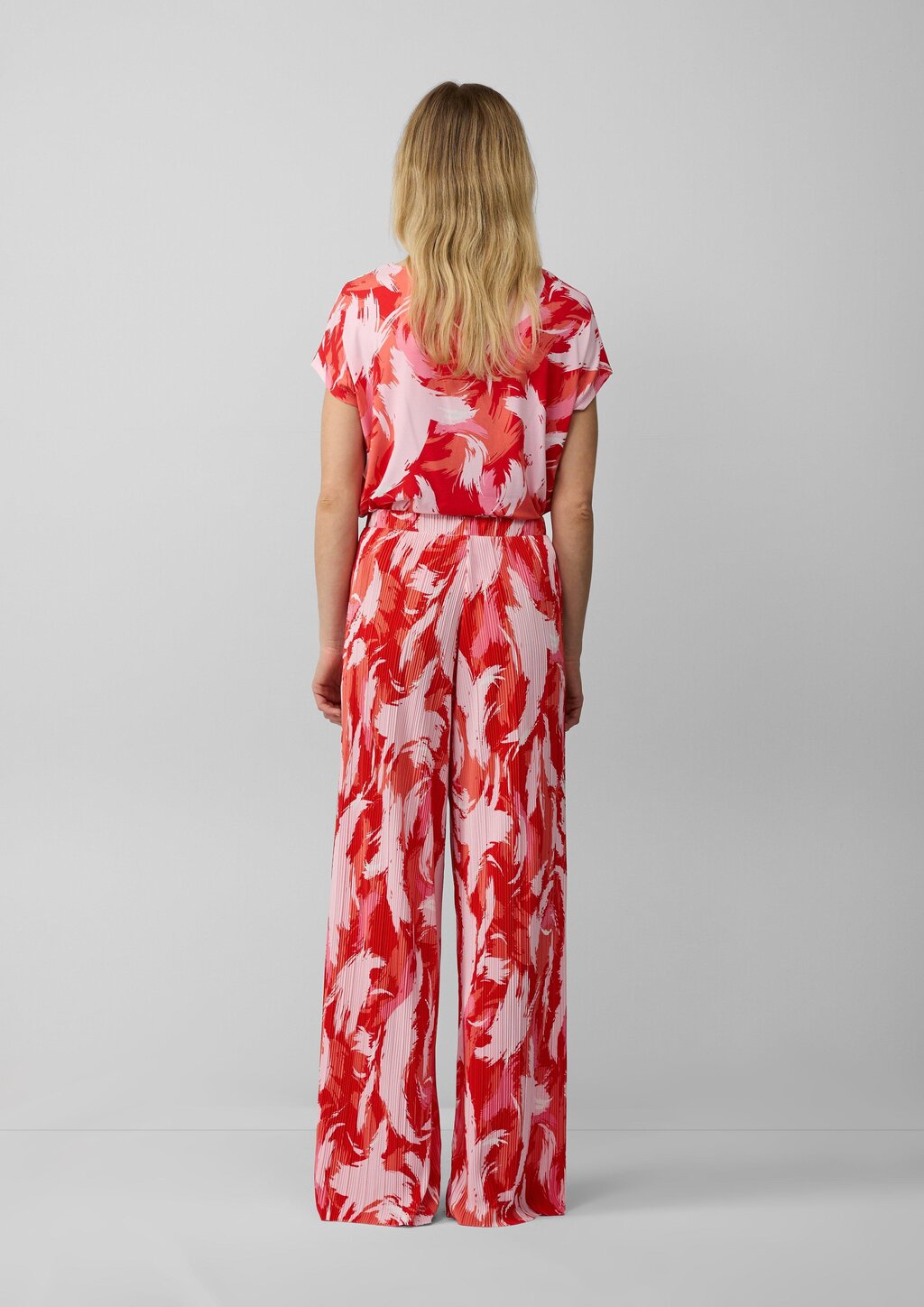 Plissierte Wide-Leg-Hose im Relaxed Fit