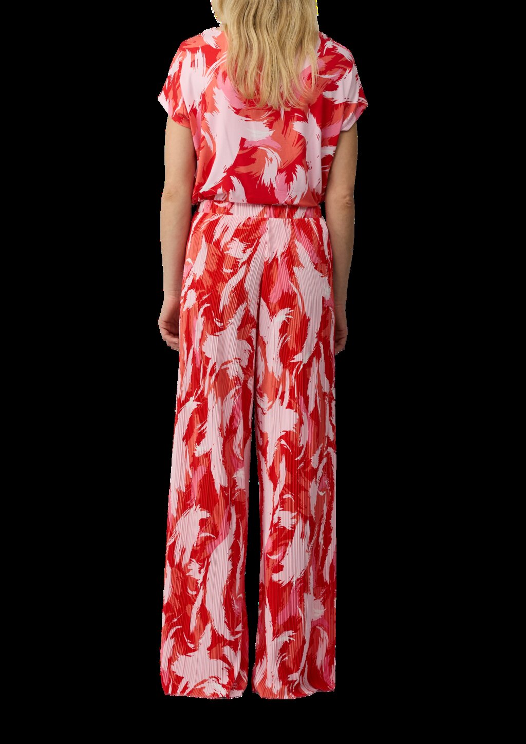 Plissierte Wide-Leg-Hose im Relaxed Fit