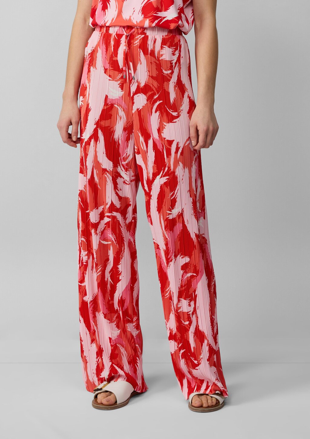 Plissierte Wide-Leg-Hose im Relaxed Fit