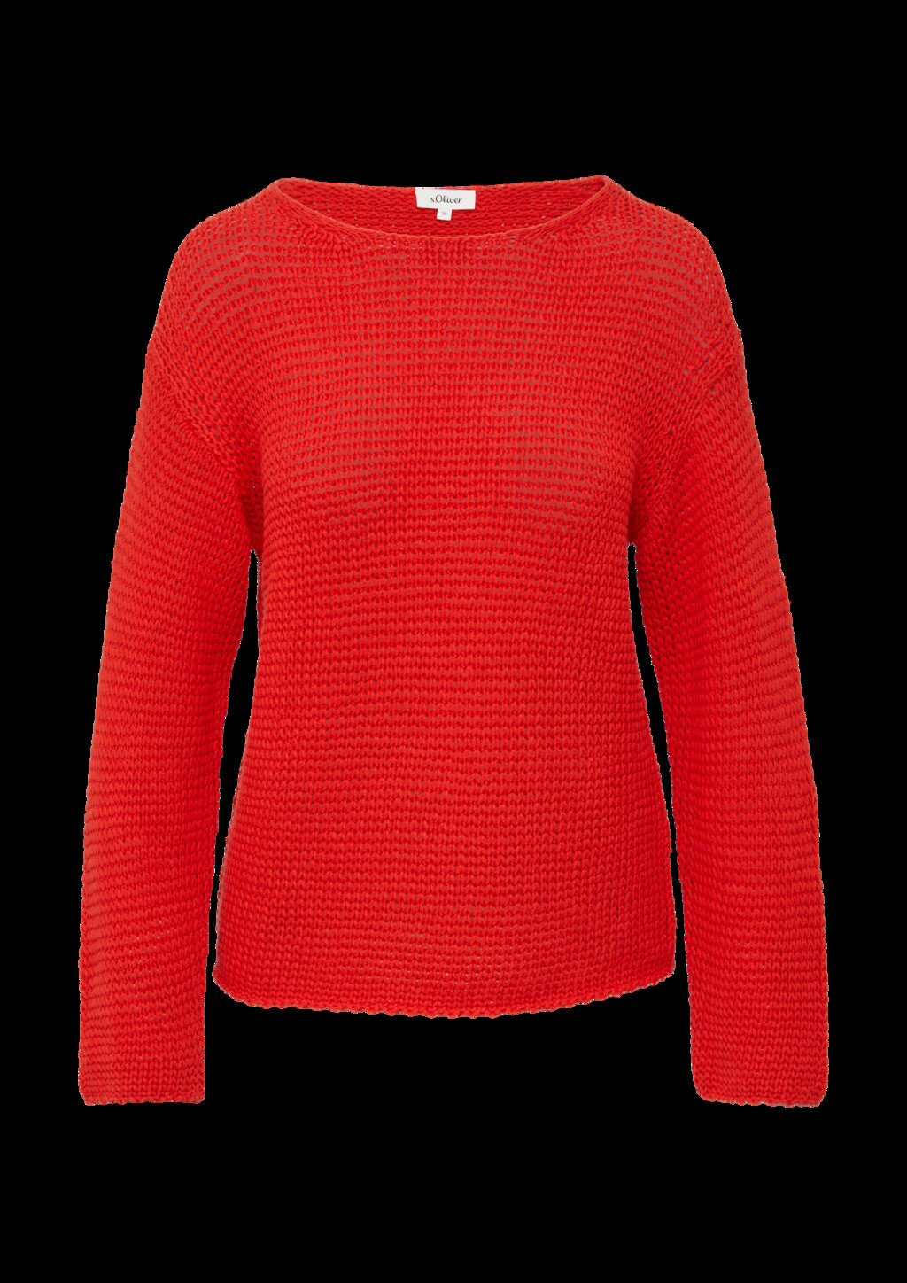 Locker gestrickter Pullover mit Rundhalsausschnitt