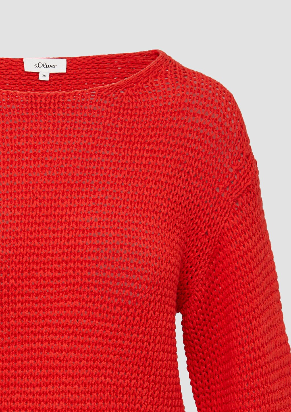 Locker gestrickter Pullover mit Rundhalsausschnitt