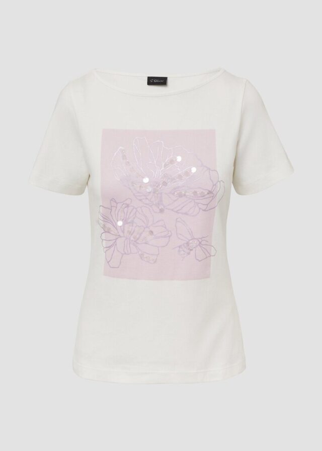 Baumwoll-T-Shirt mit Artwork