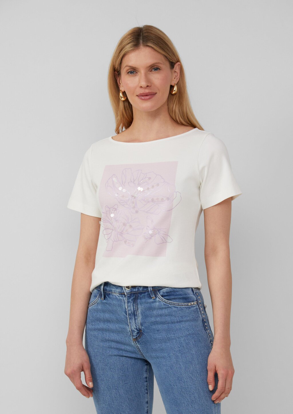 Baumwoll-T-Shirt mit Artwork