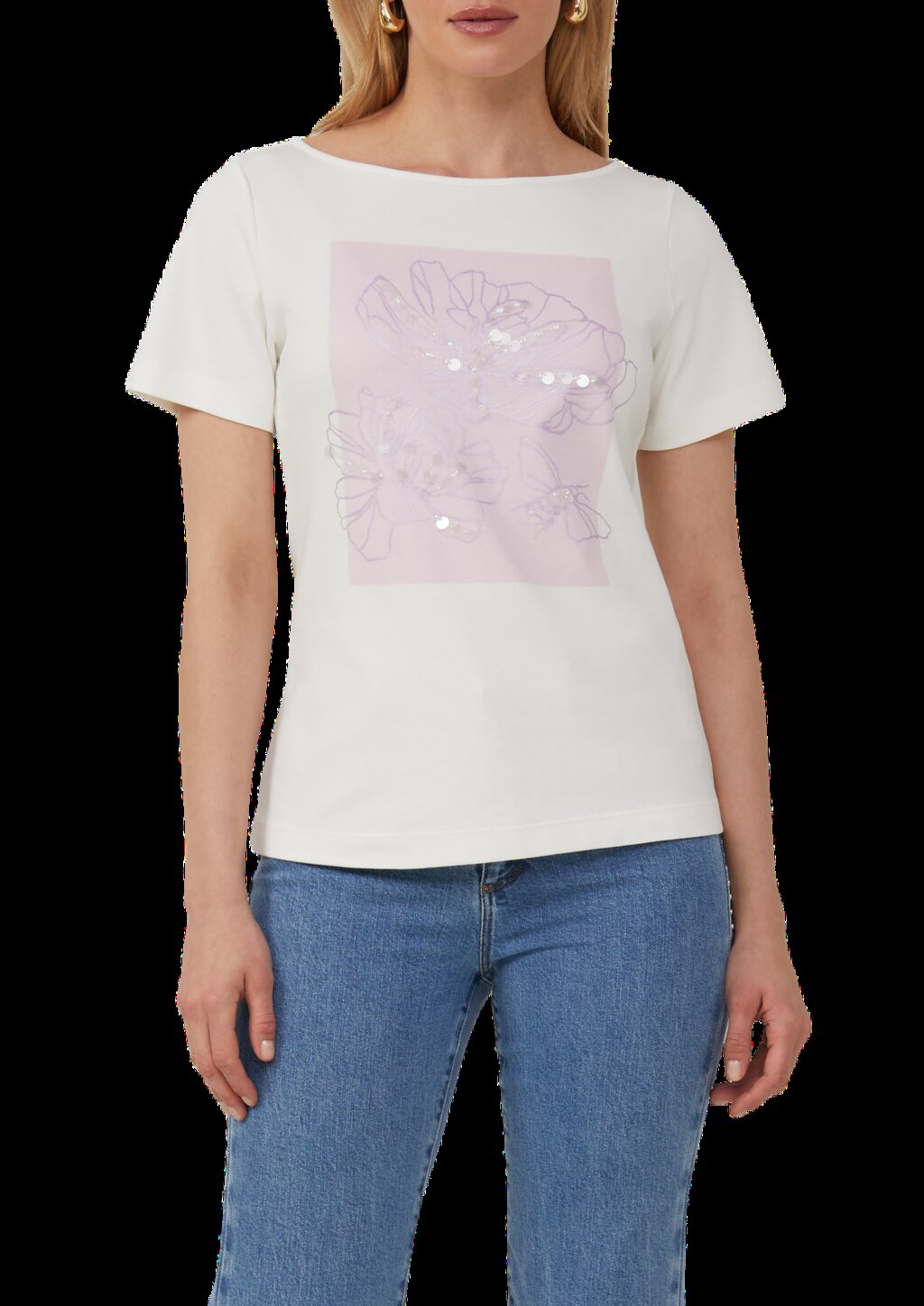 Baumwoll-T-Shirt mit Artwork