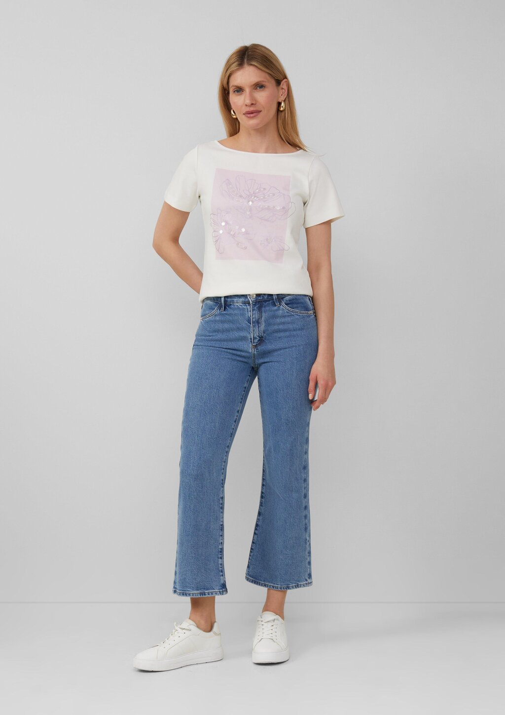 Baumwoll-T-Shirt mit Artwork