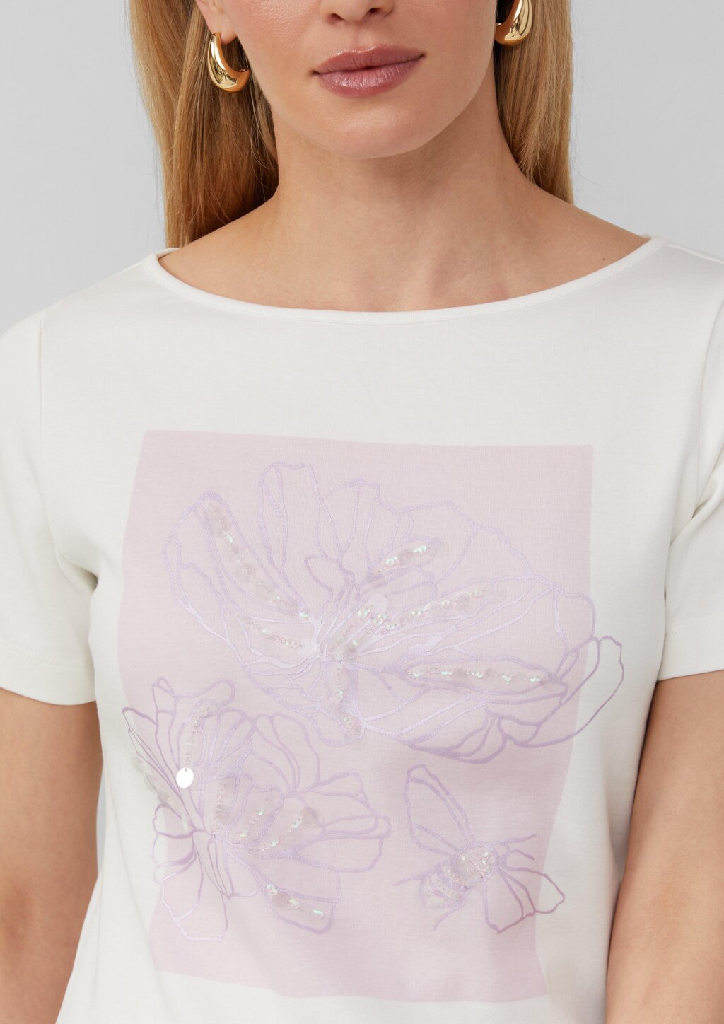 Baumwoll-T-Shirt mit Artwork