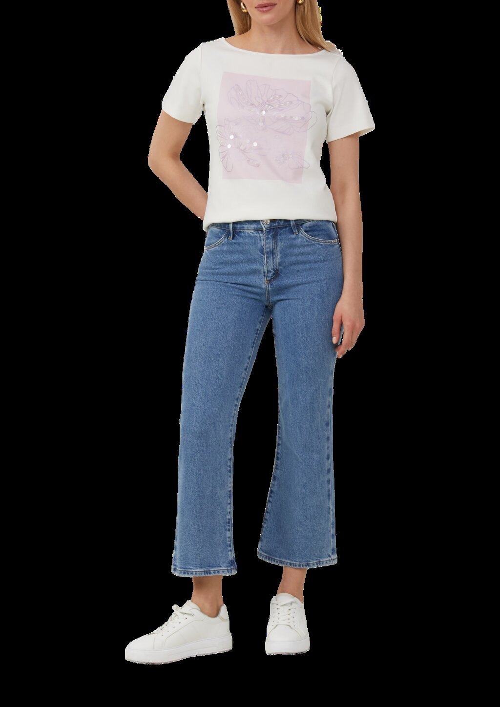 Baumwoll-T-Shirt mit Artwork