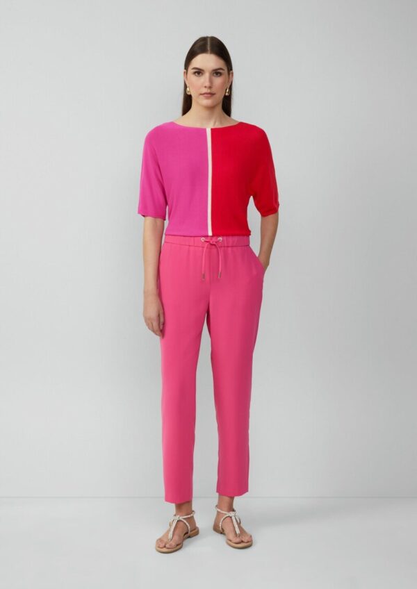 Jogpants aus Crêpe mit Elastikbund und Tunnelzug