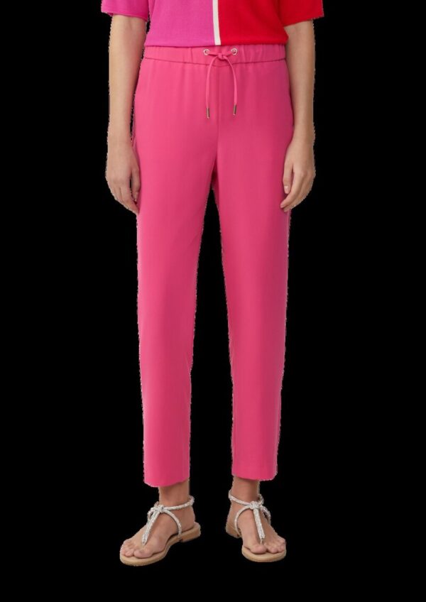 Jogpants aus Crêpe mit Elastikbund und Tunnelzug