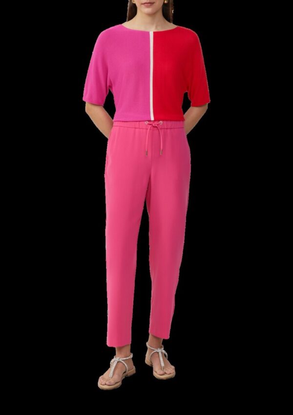 Jogpants aus Crêpe mit Elastikbund und Tunnelzug