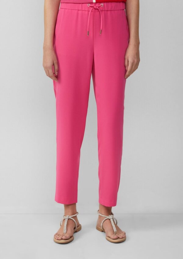 Jogpants aus Crêpe mit Elastikbund und Tunnelzug