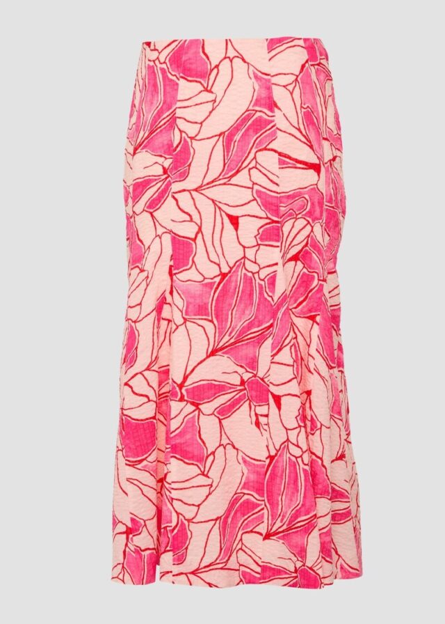 Femininer Bahnen-Rock aus Baumwolle mit All-over-Print