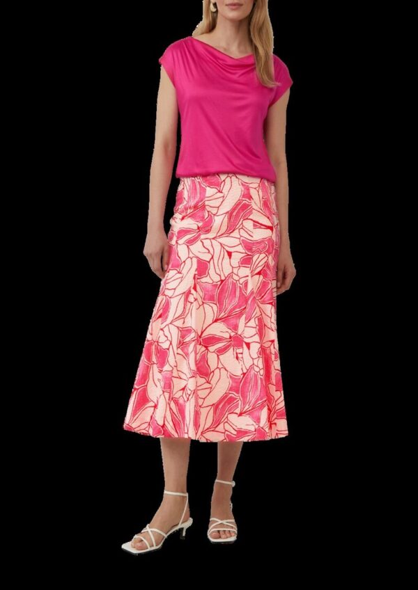 Femininer Bahnen-Rock aus Baumwolle mit All-over-Print