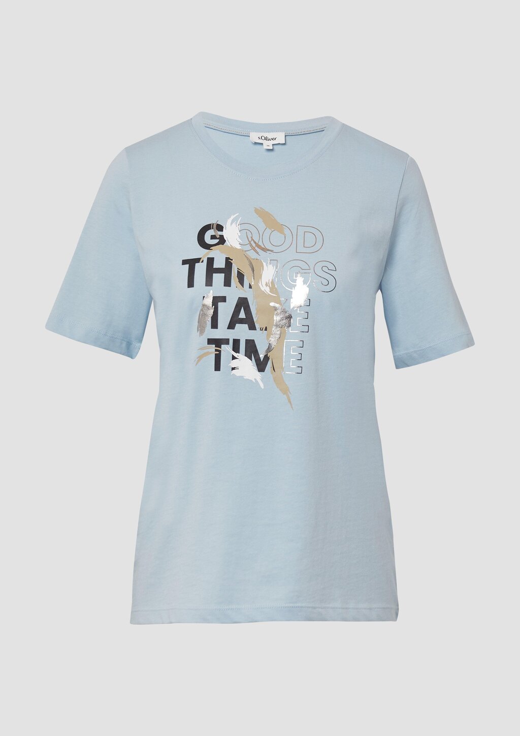 Jerseyshirt aus Baumwolle mit Stickerei