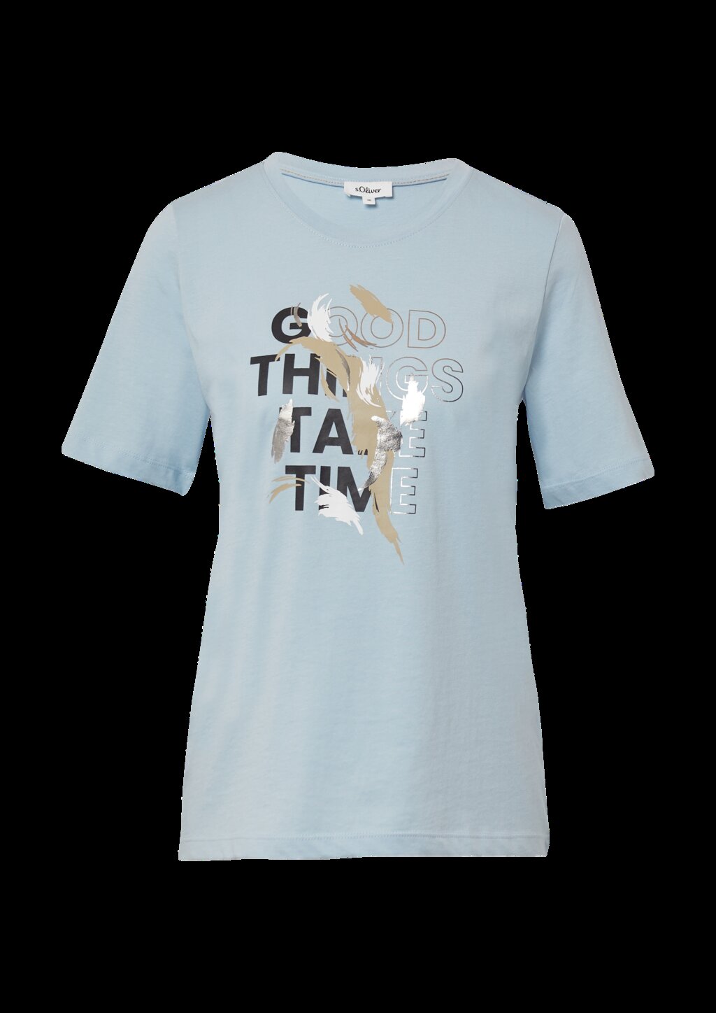 Jerseyshirt aus Baumwolle mit Stickerei