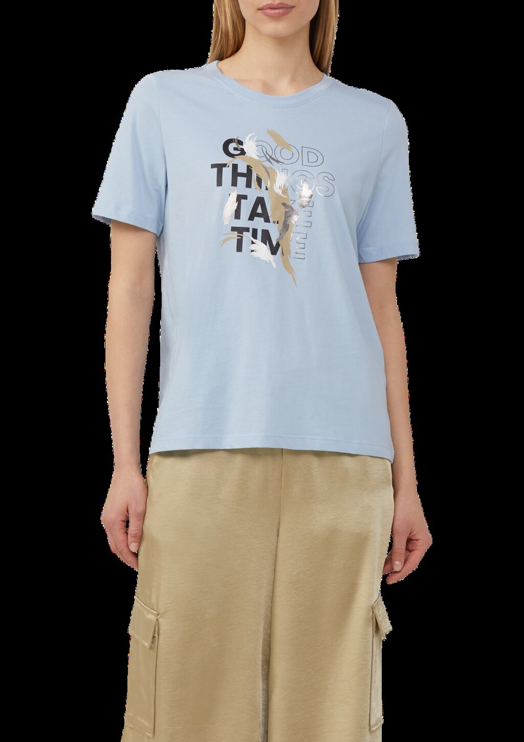 Jerseyshirt aus Baumwolle mit Stickerei