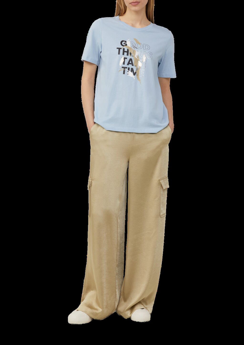 Jerseyshirt aus Baumwolle mit Stickerei