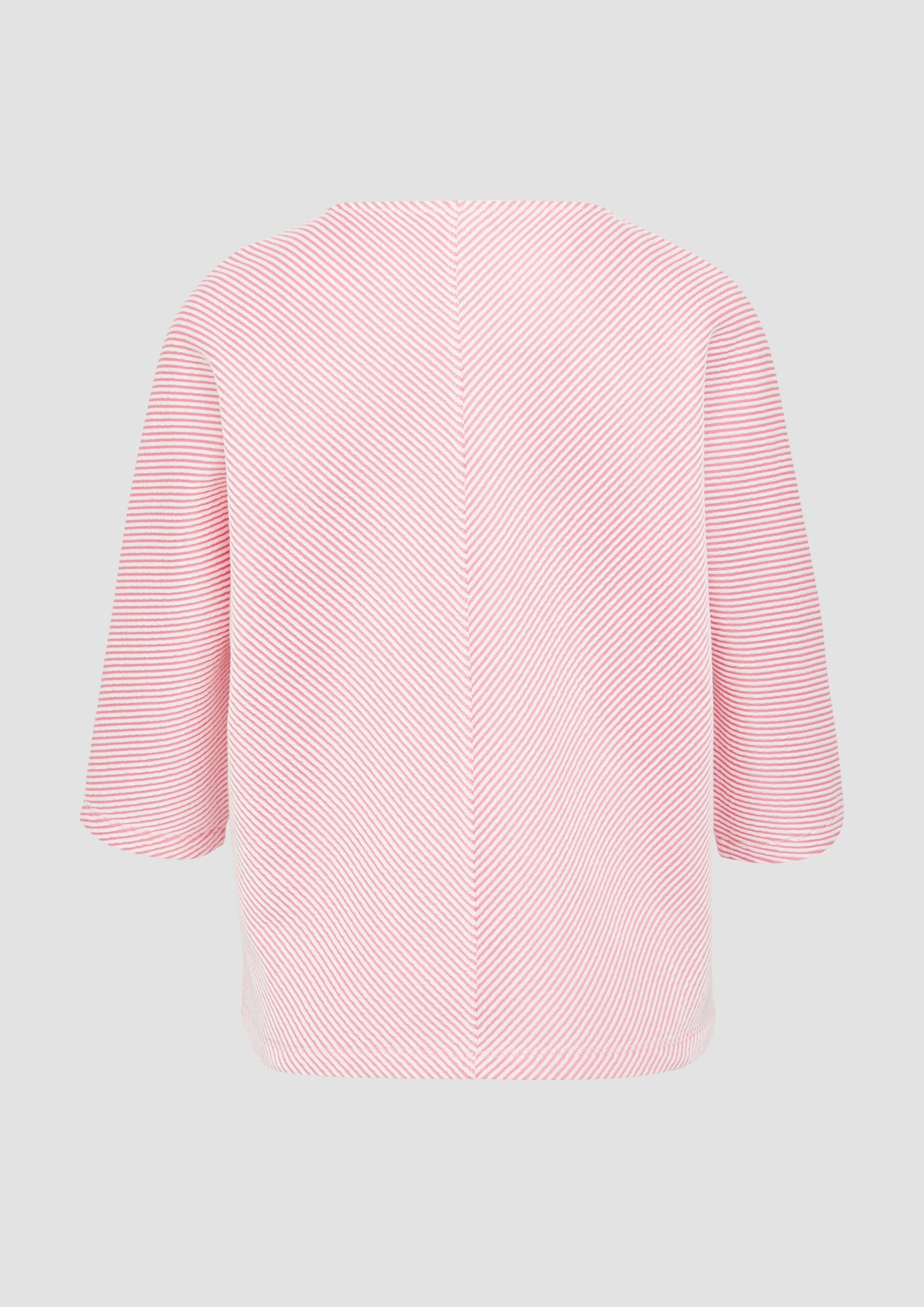 Shirt mit Strukturstreifen und Fledermausärmeln