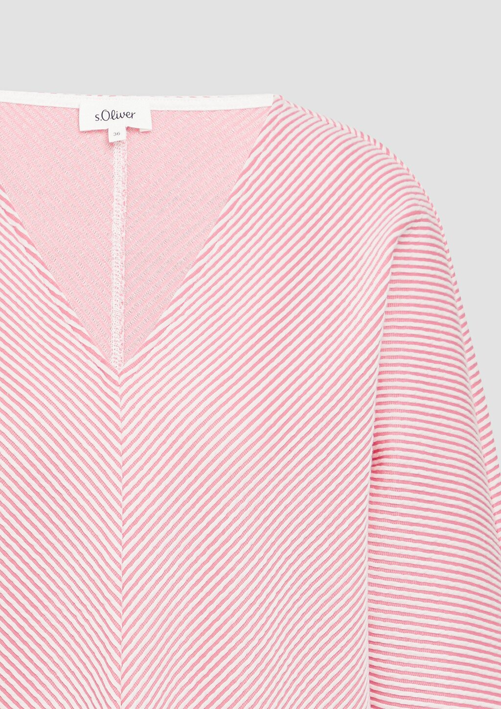 Shirt mit Strukturstreifen und Fledermausärmeln