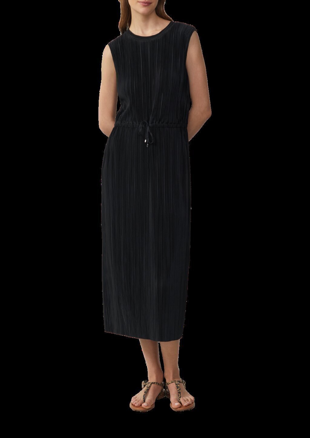 Gestreiftes Kleid im Relaxed Fit mit überschnittenen Schultern