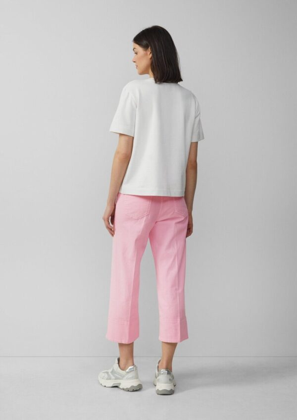 Leichtes Kurzarm-Sweatshirt mit Print und Pailletten