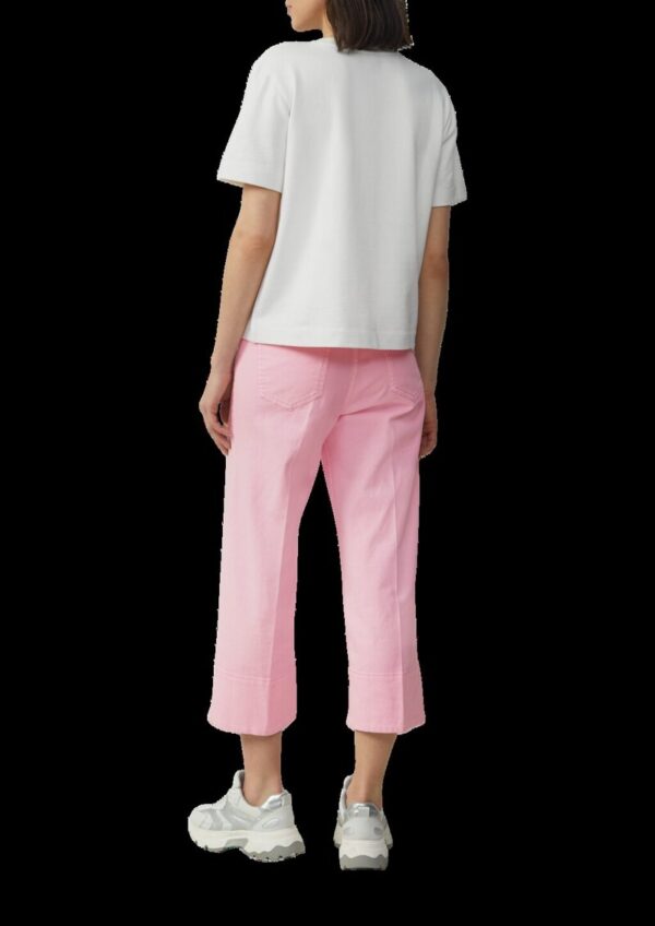 Leichtes Kurzarm-Sweatshirt mit Print und Pailletten