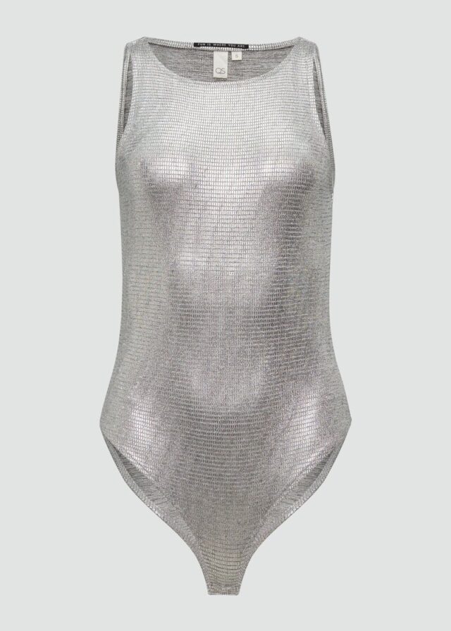 T-Shirt-Body in Metallic-Optik